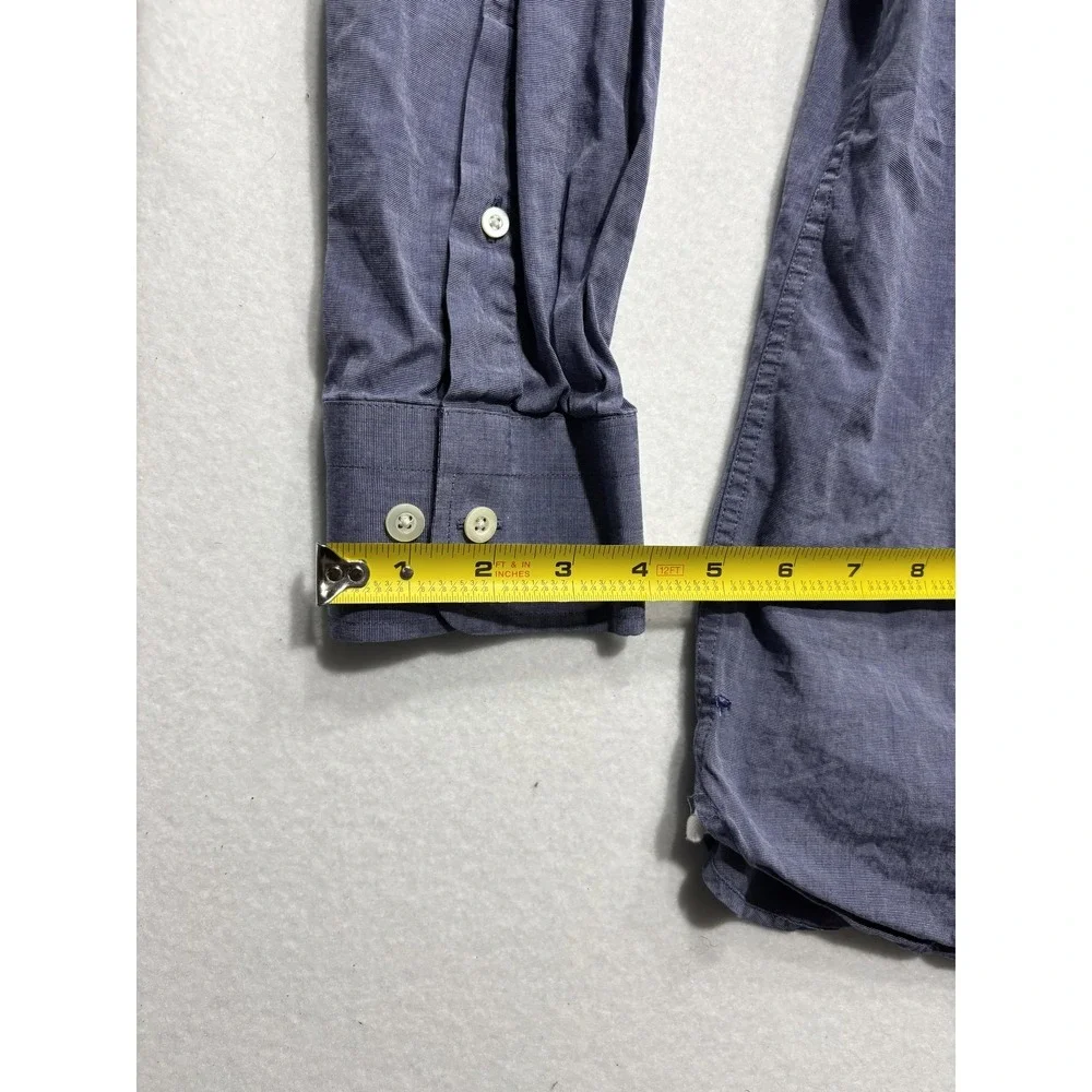 Banana Republic Dress Shirt Mens XL Blue Striped Long Sleeve Button Up Slim